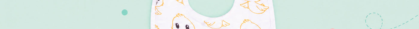 printed muslin feeding bibs