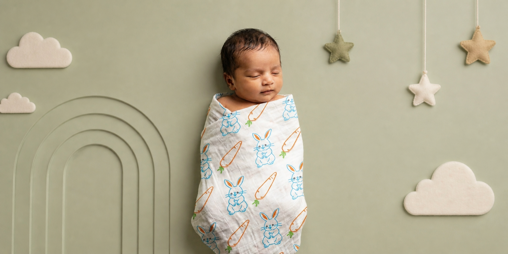 muslin cotton swaddle 3 pieces