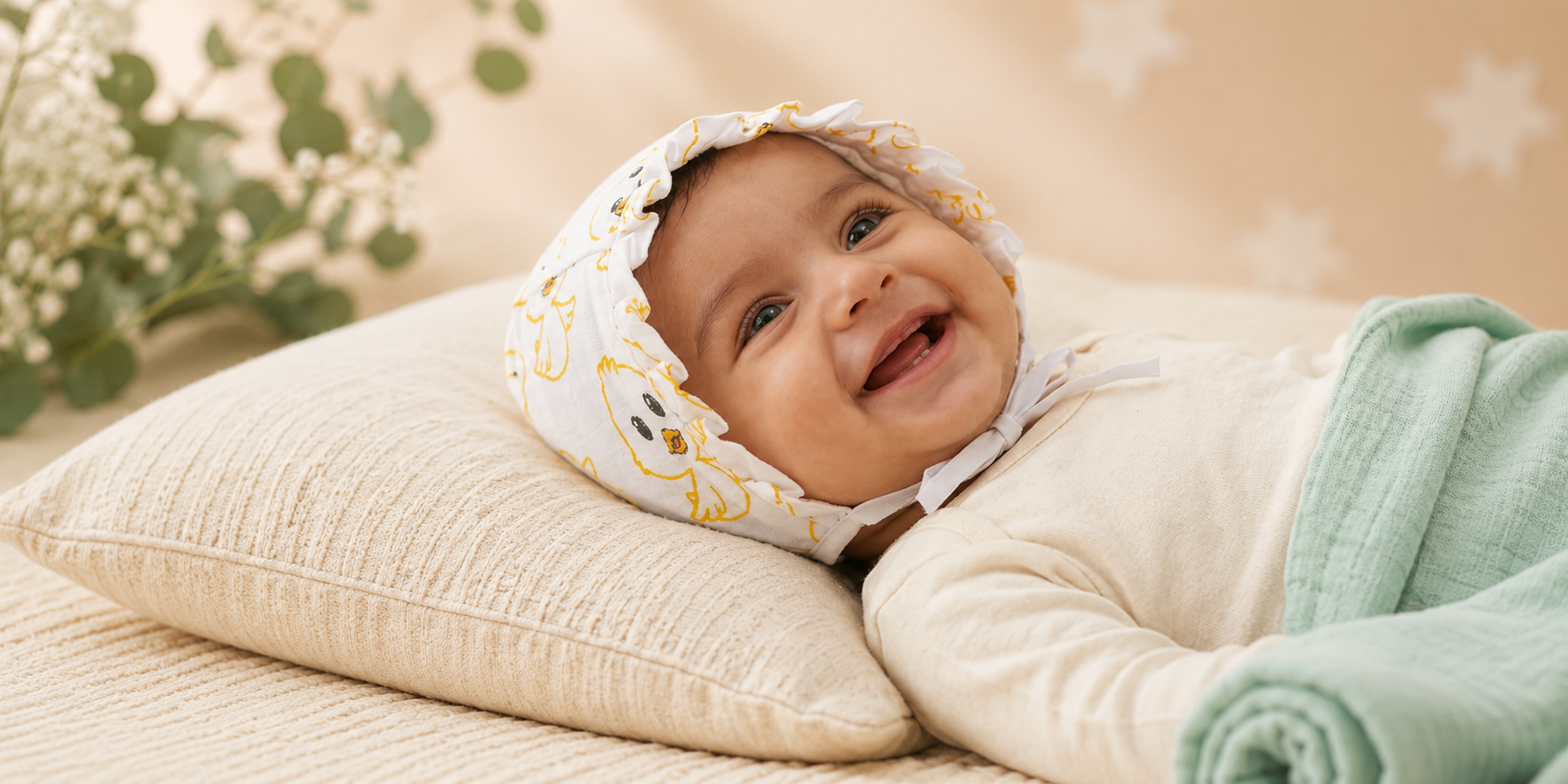baby caps muslin cotton unisex