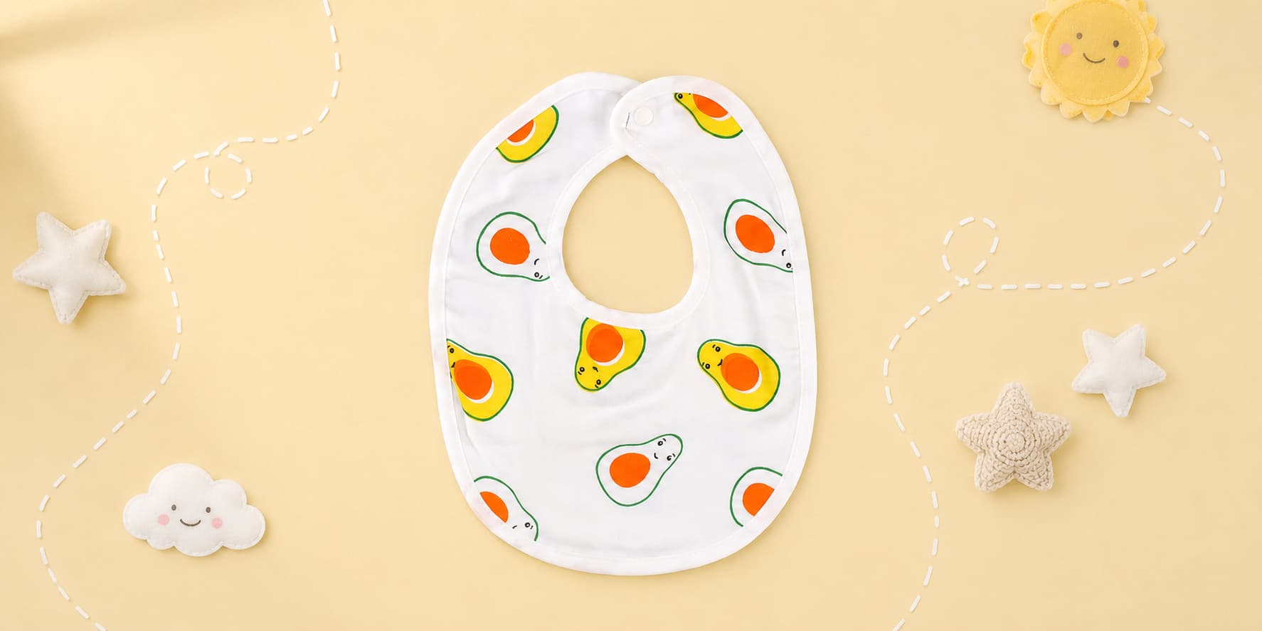duck print bib for babies