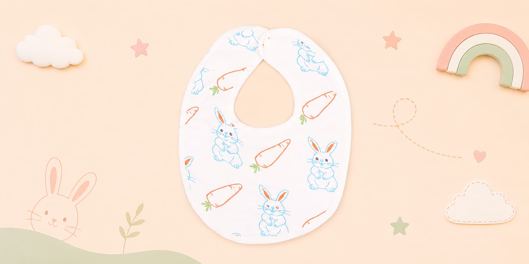 bunny carrot bib for infants