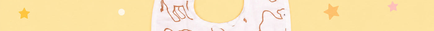 camel motif muslin baby bib