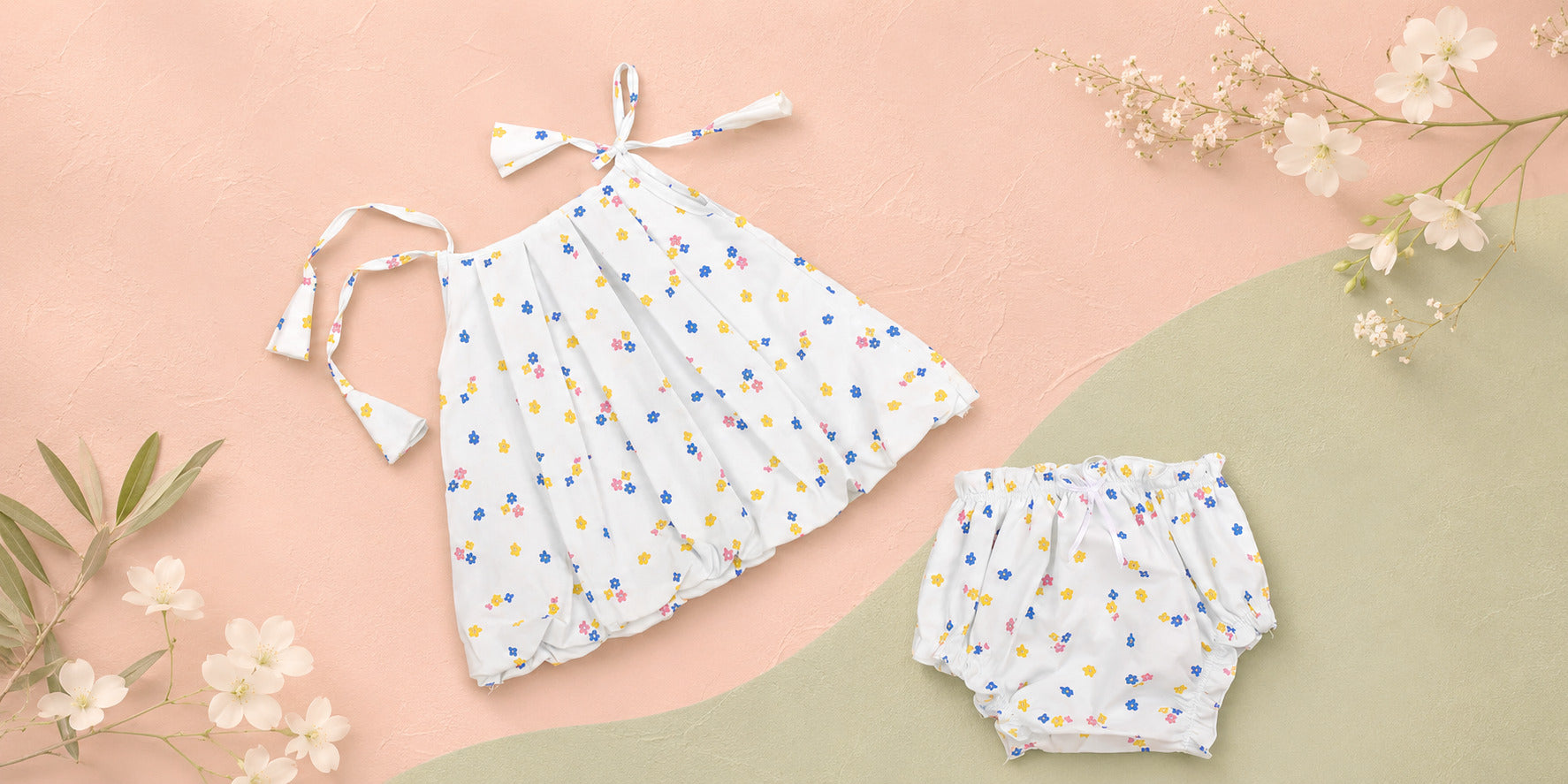 muslin coordinated baby clothes