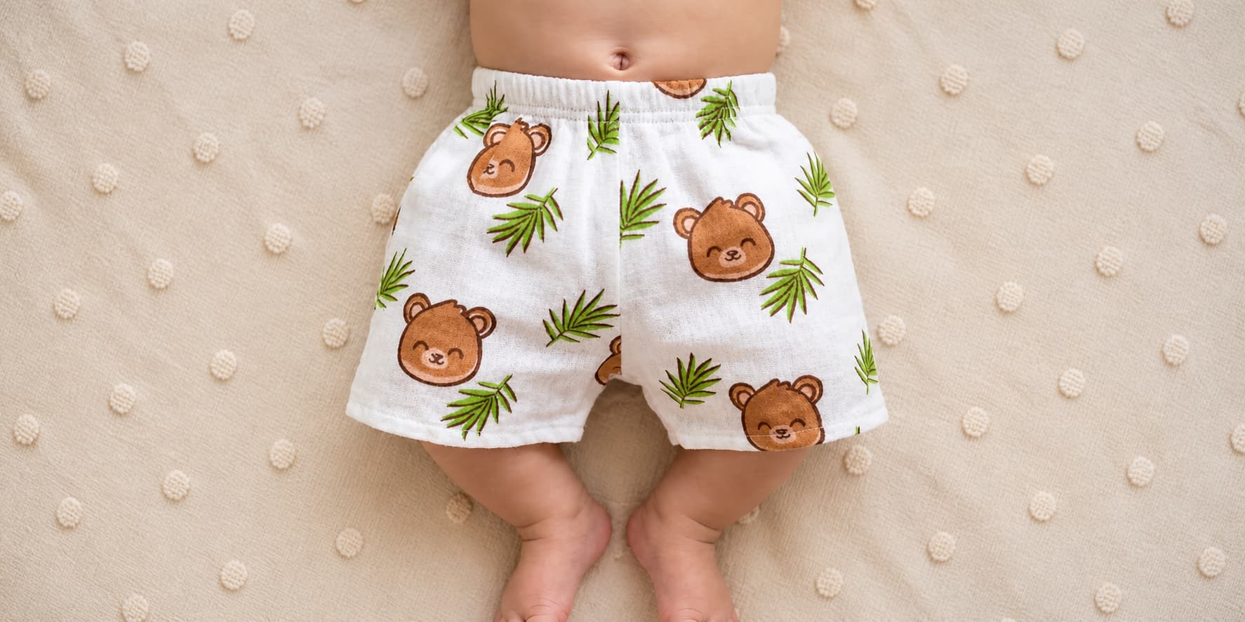 baby cotton shorts with motifs