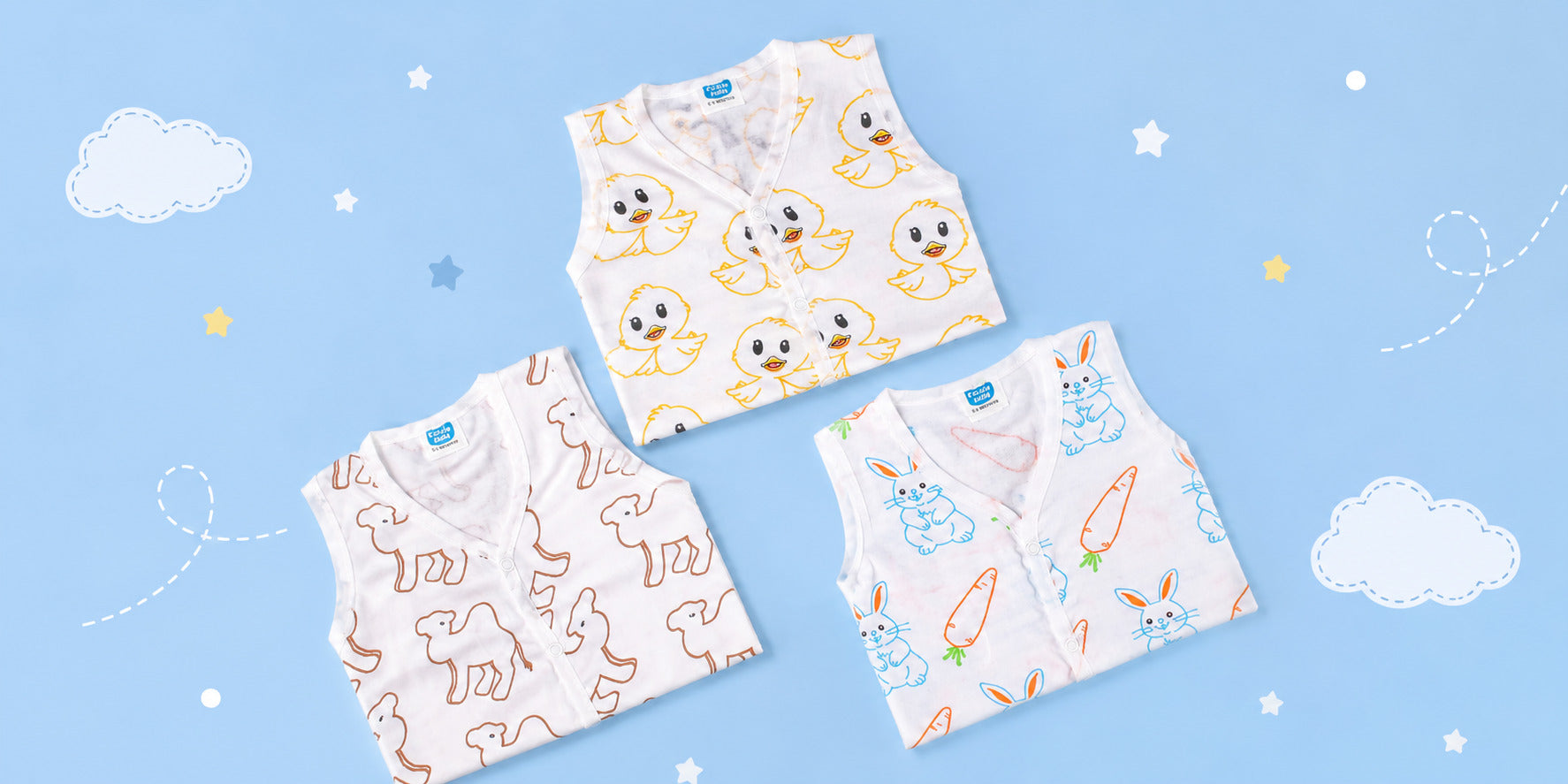 soft muslin cotton tops 3 pcs