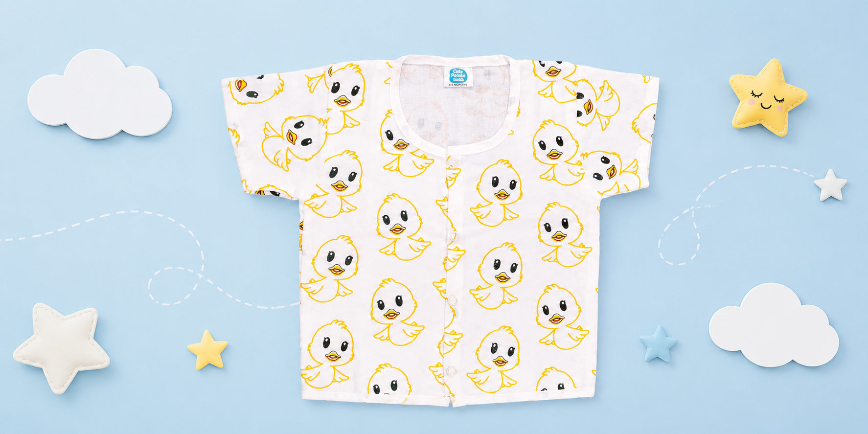fun printed muslin jhabla set