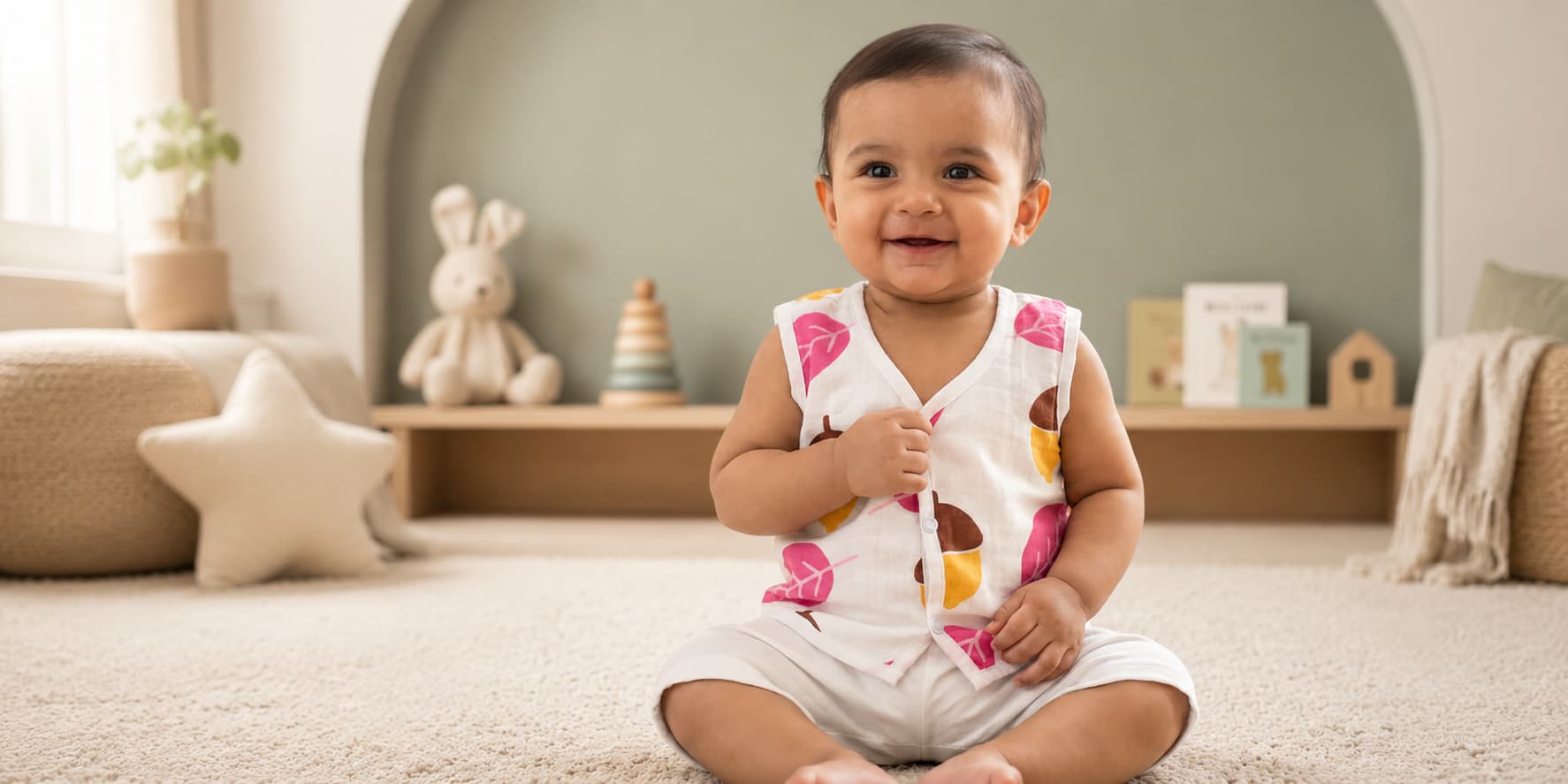 muslin baby sleeveless vest India