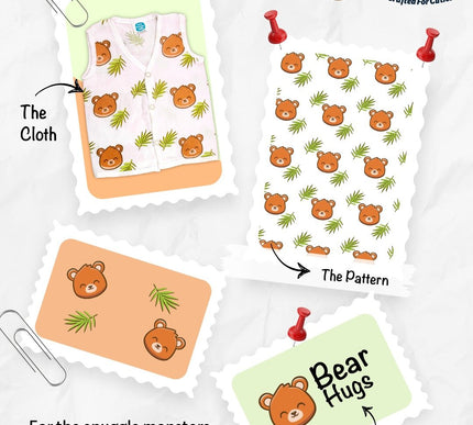 Muslin Cotton Baby Full Pants Set of 3 | Avocado, Elephant & Bear and Leaf Prints | Lightweight & Breathable