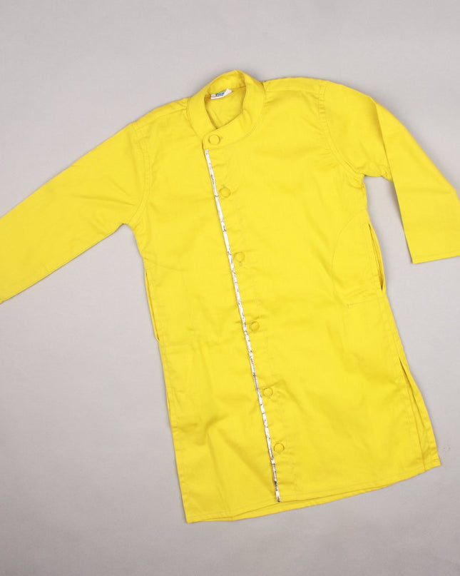 Sharvil Striped Kurta Set with Beige Pajama | Boys Ethnic Wear