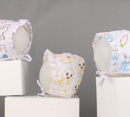 Soft Cotton Muslin Baby Cap | Lightweight & Breathable Infant Cap