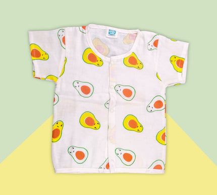 Soft Muslin Cotton Baby Jhabla | Half Sleeve Front-Open Infant Jhabla