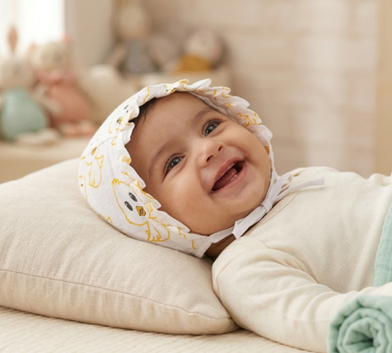 Soft Cotton Muslin Baby Cap | Lightweight & Breathable Infant Cap