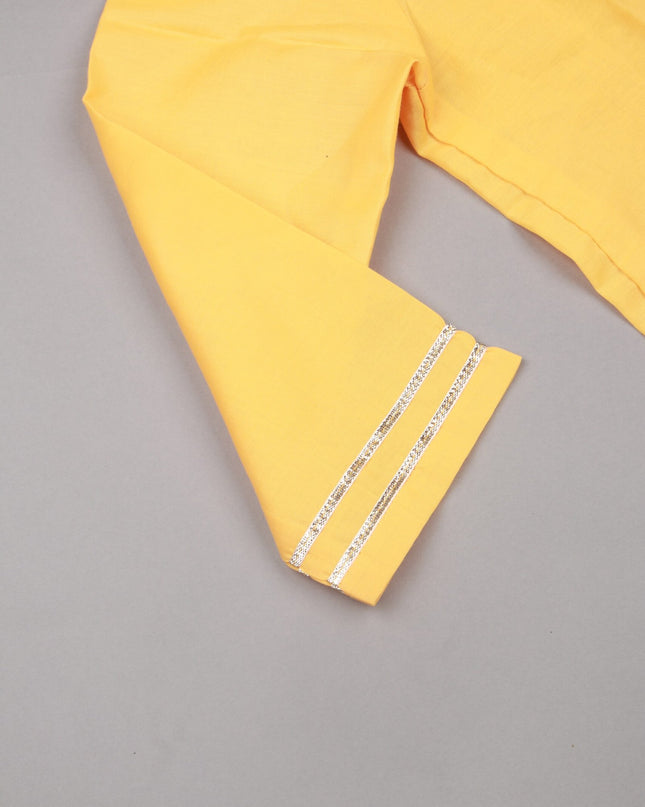 Haridra Yellow Striped Kurta Set with Pajama | Boys Ethnic Wear