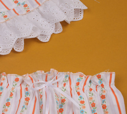 Adorable Striped Floral Baby Frock with Bloomers | Lace Hem Dress with Pockets for Baby Girls