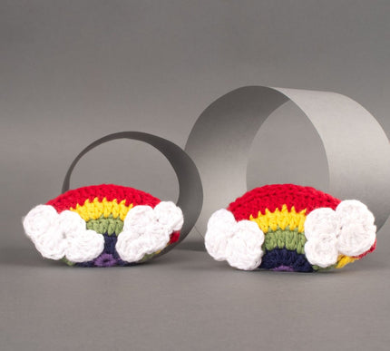 Rainbow Cloud Crochet Hair Clips – Handcrafted Colorful Accessories for Babies & Kids