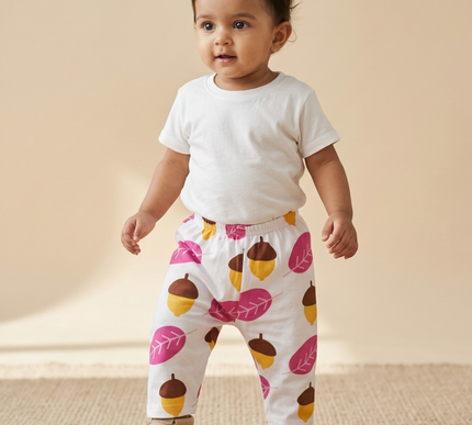 Soft Muslin Cotton Baby Full Pants | Breathable Unisex Bottoms for Newborns & Toddlers