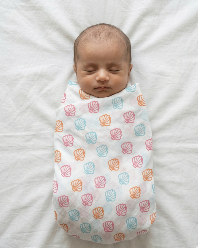 Set of 3 Soft Cotton Muslin Baby Swaddles | Lightweight, Breathable & Gentle Wraps