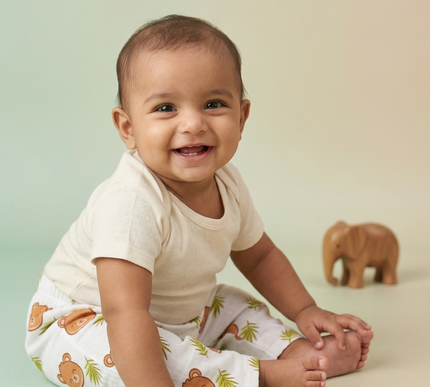 Soft Muslin Cotton Baby Full Pants | Breathable Unisex Bottoms for Newborns & Toddlers