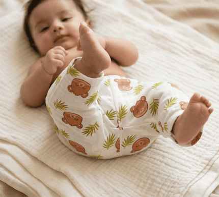 Soft Muslin Cotton Baby Full Pants | Breathable Unisex Bottoms for Newborns & Toddlers