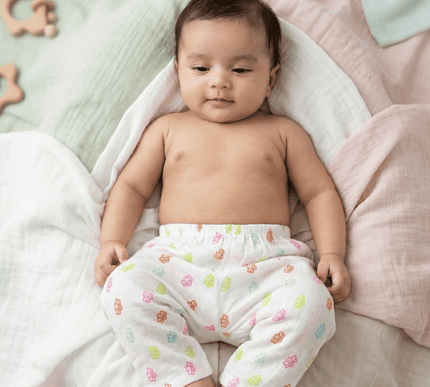 Soft Muslin Cotton Baby Full Pants | Breathable Unisex Bottoms for Newborns & Toddlers