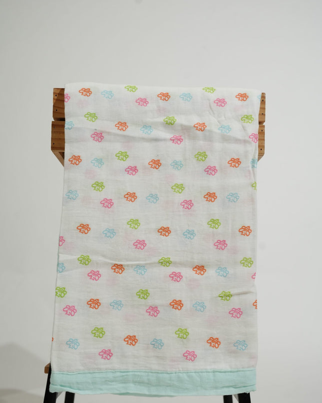 Cotton Muslin Kids Blanket with Honey Bee Print – Soft & Breathable Baby Blanket for Newborns & Toddlers