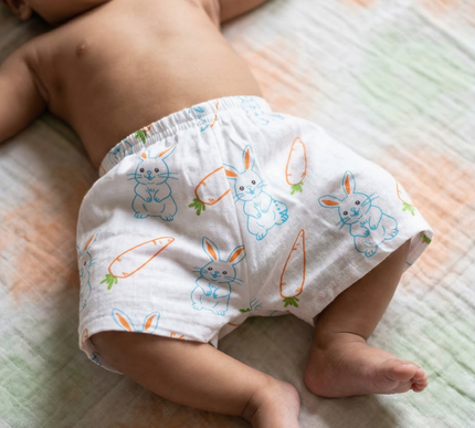 Soft Muslin Cotton Baby Shorts | Breathable Unisex Bottoms for Infants & Toddlers