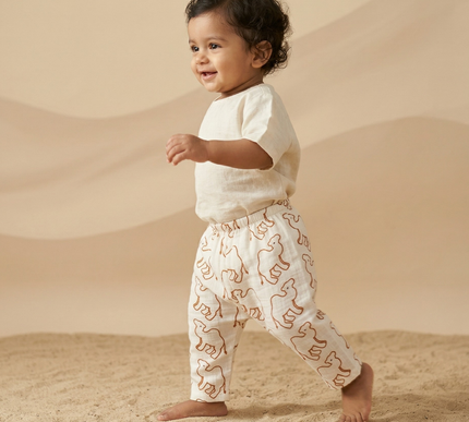 Soft Muslin Cotton Baby Full Pants | Breathable Unisex Bottoms for Newborns & Toddlers