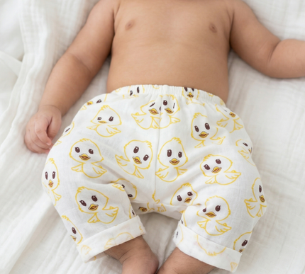 Soft Muslin Cotton Baby Full Pants | Breathable Unisex Bottoms for Newborns & Toddlers