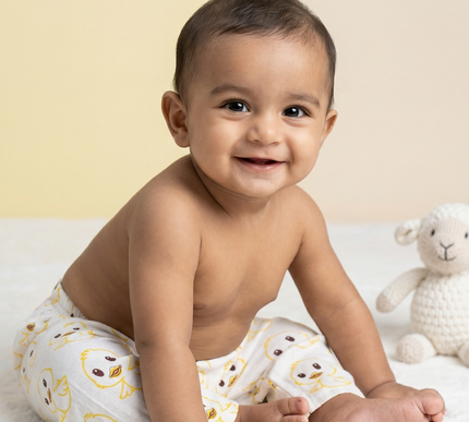 Soft Muslin Cotton Baby Full Pants | Breathable Unisex Bottoms for Newborns & Toddlers