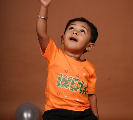 India Print Baby T-Shirt for Boys & Girls | Soft Cotton Kids Tee