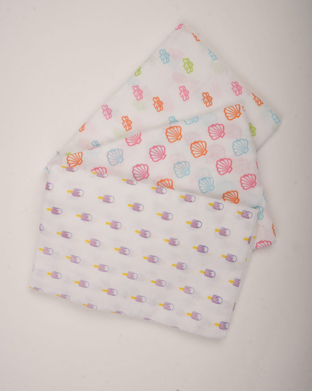 Set of 3 Soft Cotton Muslin Baby Swaddles | Lightweight, Breathable & Gentle Wraps
