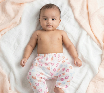 Soft Muslin Cotton Baby Full Pants | Breathable Unisex Bottoms for Newborns & Toddlers
