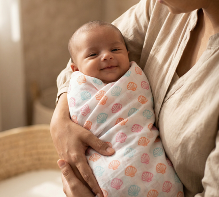 Set of 3 Soft Cotton Muslin Baby Swaddles | Lightweight, Breathable & Gentle Wraps