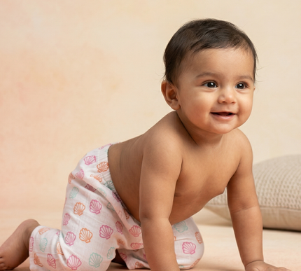 Soft Muslin Cotton Baby Full Pants | Breathable Unisex Bottoms for Newborns & Toddlers