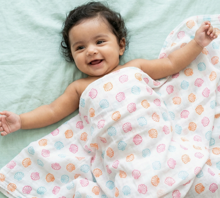 Set of 3 Soft Cotton Muslin Baby Swaddles | Lightweight, Breathable & Gentle Wraps