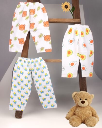 Muslin Baby Pants - Set of 3