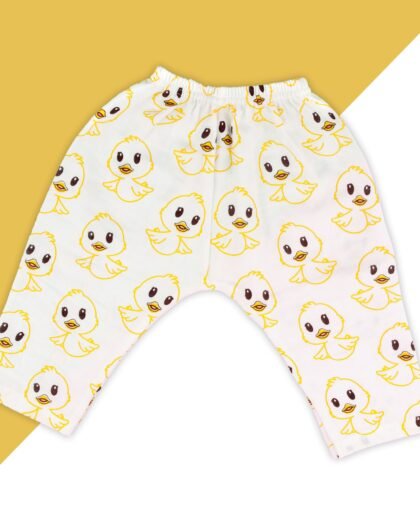 Cute Duck Print Muslin Baby Pants – Soft Breathable Unisex Bottoms for Newborns & Toddlers