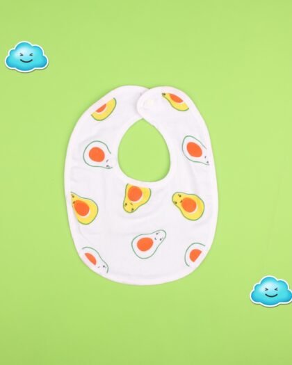 Avocado Print Muslin Cotton Baby Bib – Soft & Absorbent Feeding Bib for Infants