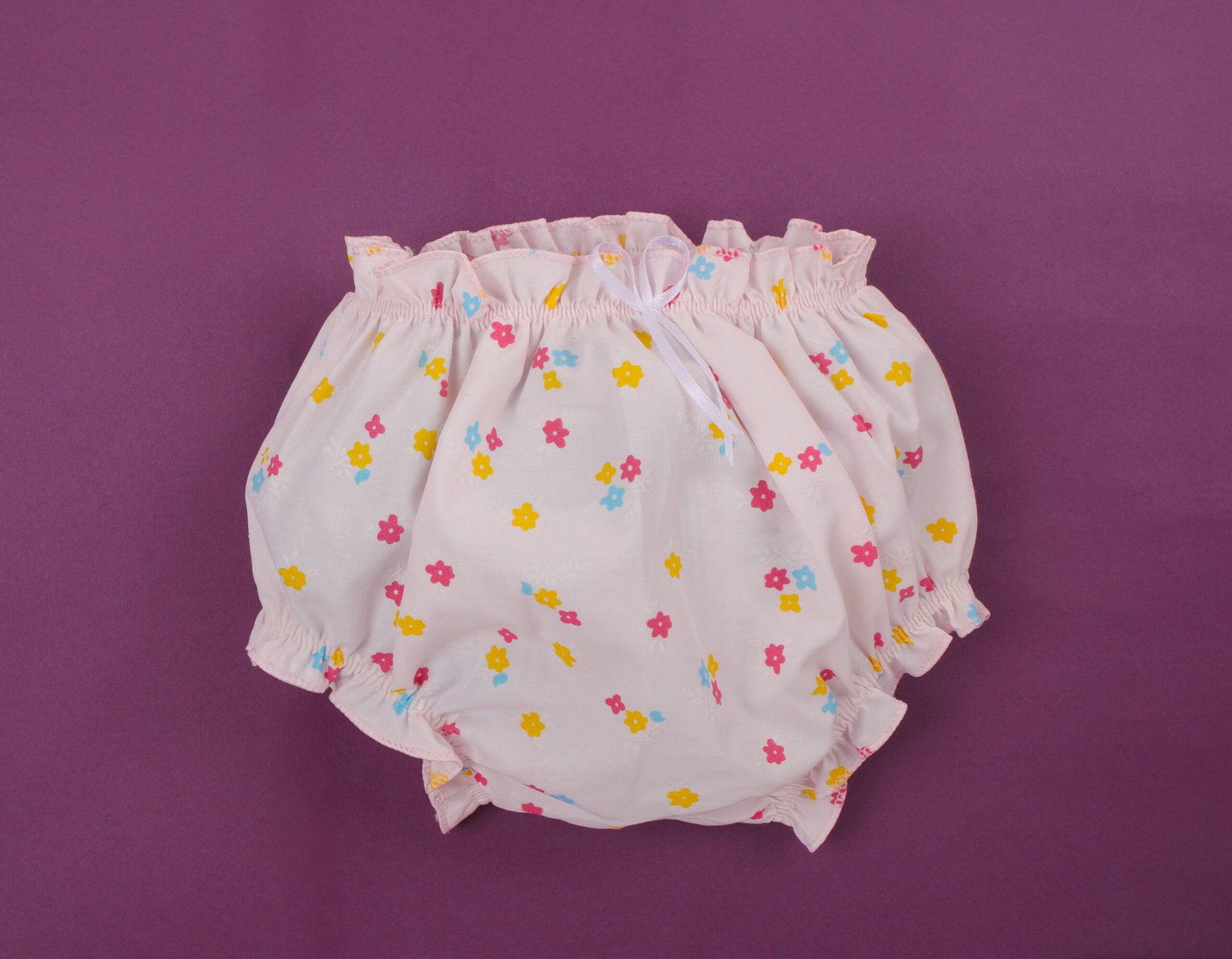 Elegant Floral Frock with Adjustable Shoulder Knot & Bloomers - Image 6