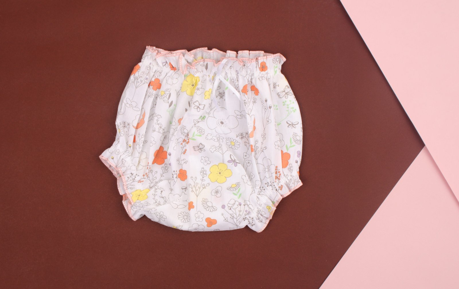 Baby Girl's Floral Print Cotton Dress with Matching Bloomers - Image 4