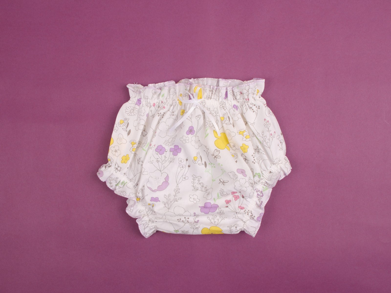 Baby Girl's Floral Print Cotton Dress with Matching Bloomers - Image 5
