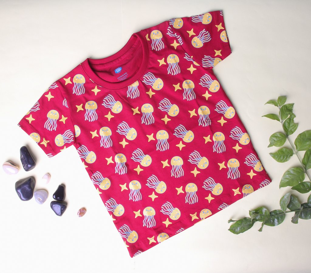 Adorable Jellyfish & Starfish Print T-Shirt for Boys - Image 9