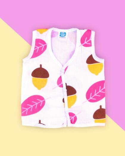 Apricot-leaf-print-sleevless-jhabla-for-kids-by-CPI