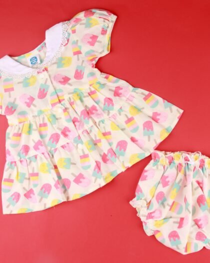 Candy-Ice-Cream-Print-Baby-Frock-with-Bloomers-–-Soft-Cotton-Dress-for-Girls-Light-Yellow