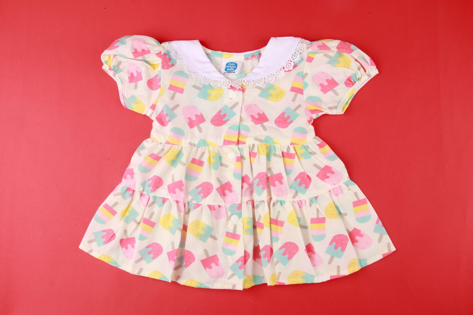 Soft-Cotton-Dress-for-Girls-Light-Yellow