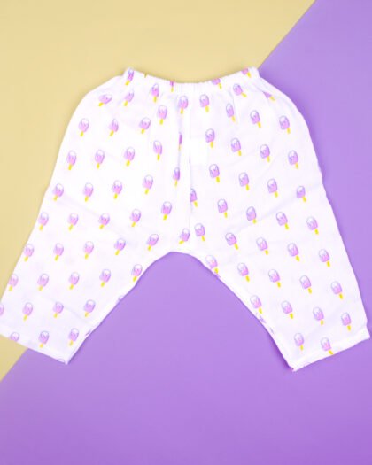 Soft Muslin Cotton Baby Pants by Cute Potato India– Ice cream Print