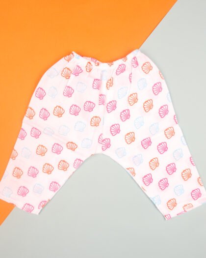 Soft Muslin Cotton Baby Pants by Cute Potato India– Shell Print