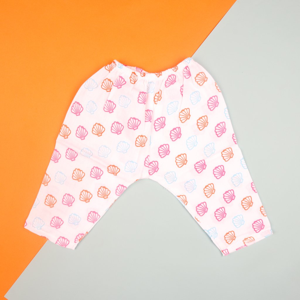 Soft Muslin Cotton Baby Pants by Cute Potato India– Shell Print