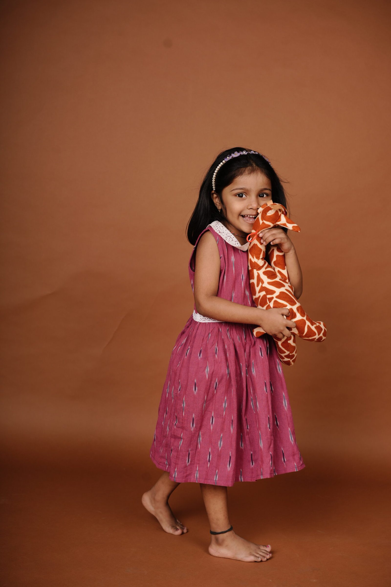 Ikkat-fabric-frock side profile