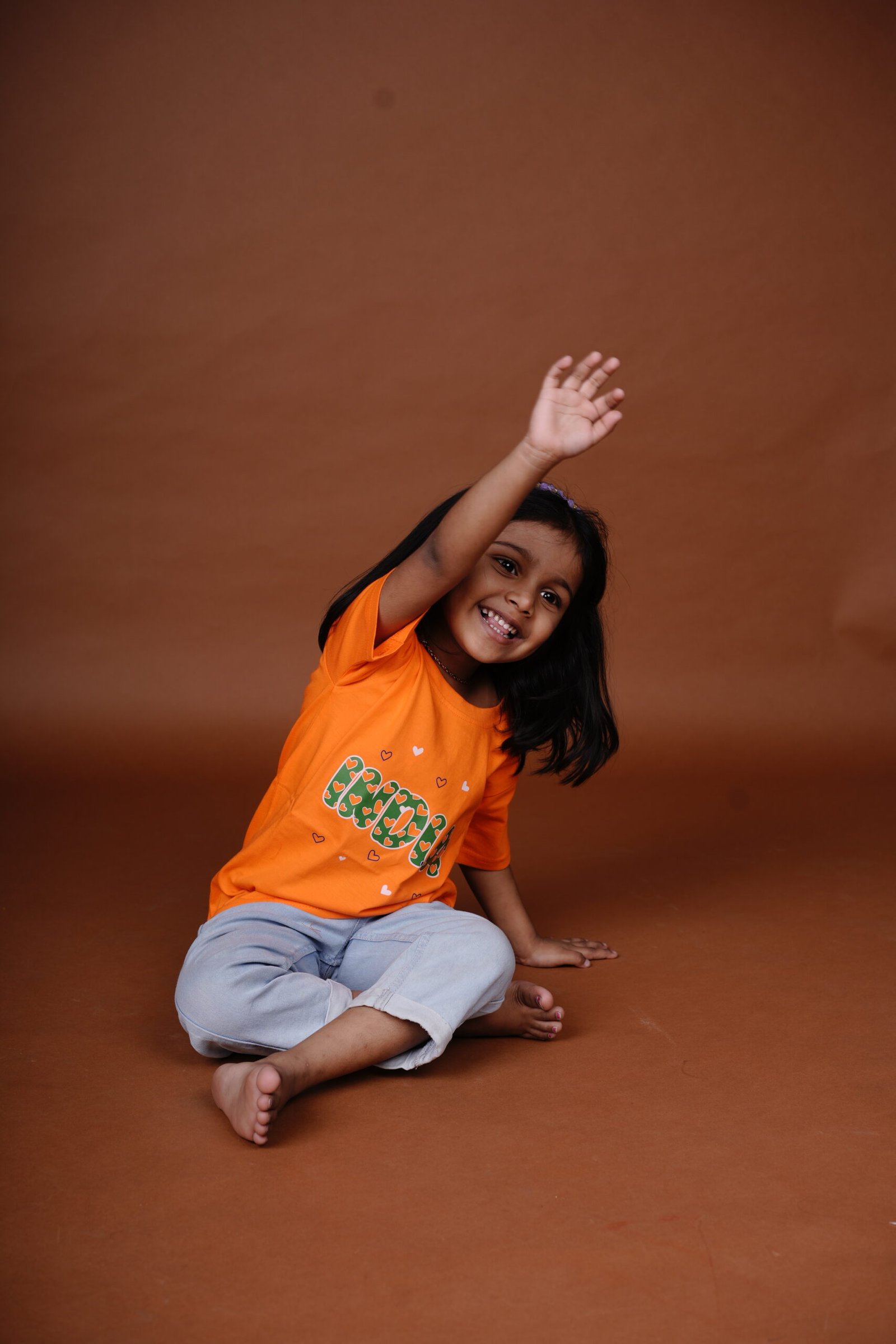 india-print-orange-girl-tshirt-unisex